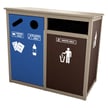 <center><font color="#669933"><b>Optional hinged flap-doors available. </b></font>Please contact us for more info.<br>Pictured: Keene Sideload Slim Triple Recycling Station 