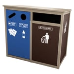 Keene Sideload Slim Triple Recycling Station - Configurable