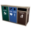 <center><font color="#669933"><b>Optional hinged flap-doors available. </b></font>Please contact us for more info.<br>Pictured: Keene Sideload Slim Quadruple Recycling Station 