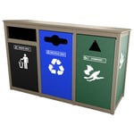 Keene Sideload Triple Recycling Station - Configurable