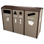 Manchester Sideload Slim Quadruple Recycling Station - Configurable