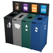 <center><font color="#669933"><b>Optional hinged flap-doors available. </b></font>Please contact us for more info.<br>Pictured: The Chesterfield Quadruple Recycling Station 