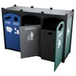 <center><font color="#669933"><b>Optional hinged flap-doors available. </b></font>Please contact us for more info.<br>Pictured: Dorset Sideload Slim Quadruple Recycling Container 