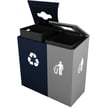 Shown here in Navy / Gray - Claremont stations Include rigid heavy-duty liners and easy-open hinged lids 