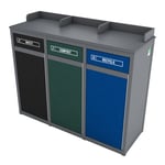 The Stratton Triple Foodservice Recycling Station 