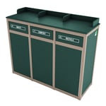 The Stratton 3-Stream Foodservice Recycling Station