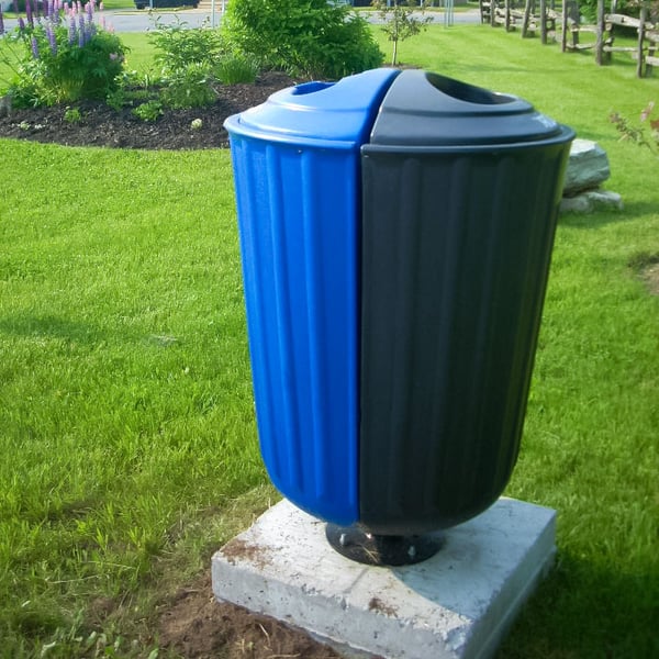 Rondelet Double-Stream Outdoor Bin 