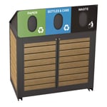 Montclair Triple Recycling & Waste Station - Configurable