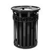 Oakley 40 Gallon Decorative Waste Receptacle in Black 