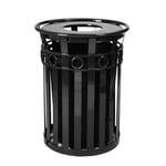 Oakley 40 Gallon Decorative Waste Receptacle in Black