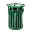 Oakley 40 Gallon Decorative Waste Receptacle in Green 