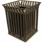 The Oakley Square Waste Container in Brown - Configurable