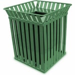 The Oakley Square Waste Container in Green - Configurable