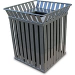 The Oakley Square Waste Container in Silver - Configurable