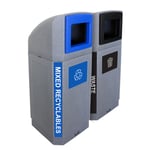 The Octo Outdoor Two-Stream Recycling & Waste Combo - Configurable