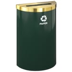 Glaro VALUE SERIES Half-Round Recycling Container in Designer Colors 16 Gallon - Configurable