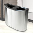 Wave Double Stream Recycling and Waste Container 