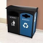 Amherst Sideload Double Recycling Station | Weatherwise - Configurable