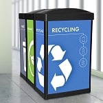 The Impact Ergocan Three-Stream Recycling Station - Configurable