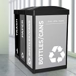 The Elite Ergocan Recycling Station - Grayscale