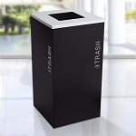 Black Tie Kaleidoscope Square Recycling Container - Configurable