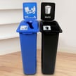 Product comes as shown: Mixed Recyclables in blue. Waste Only in black 