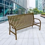 Oakley Collection Slatted Steel Bench | 5 ft - Configurable