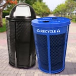 Expanded Metal Recycling and Waste Combo with Liners