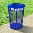 Expanded Metal Recycling Receptacle 