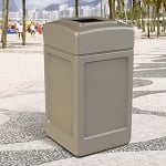 PolyTec 42 Gallon Square Waste Container - Configurable