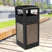 StoneTec 42 Gallon Square Waste Container with Dome Lid 