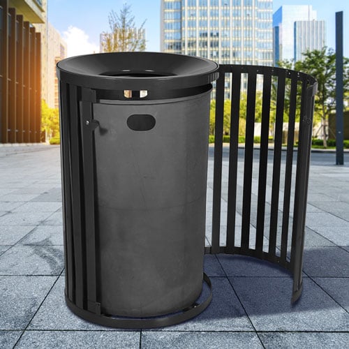 Streetscape Gated Trash Receptacle 