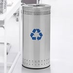 Imprinted 360 Recycler in Stainless Steel - 25 Gallon