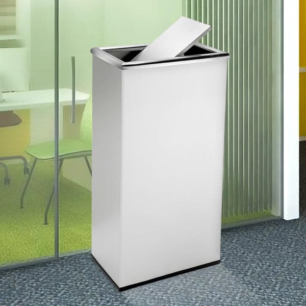 Rectangular Swivel Lid Waste Receptacle 