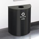 Glaro XL Single-Purpose 1/2-Round Recycling Container in Designer Color - Configurable