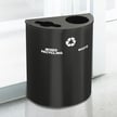 Glaro XL Dual-Purpose Half-Round Recycling Container in Custom Colors 