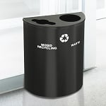 Glaro XL Dual-Purpose Half-Round Recycling Container - Configurable