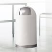 Classic White Dome-Top Trashcan with Push Door 