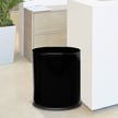 Small Round Executive Wastebasket- Black 