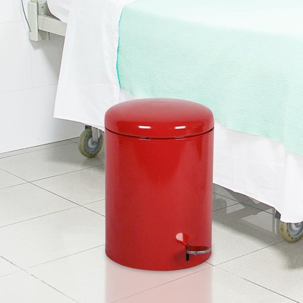 Industrial Step On Receptacle in Red - 4 Gallon 