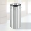 New Yorker Waste Receptacle with Funnel Top in Satin Aluminum - 16 Gallon 