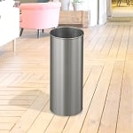 New Yorker 6 Gallon Satin Aluminum Office Wastebasket