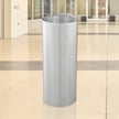 Satin Aluminum Metal Trashcan 