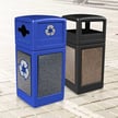 StoneTec Waste & Recycling Combo with Dome Lids 