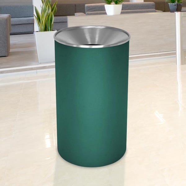 Premier Waste & Recycling Receptacle with Hunter Green Body 