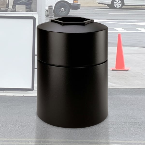 45-Gallon Round Waste Container 