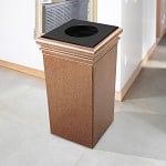 30-Gallon Square StoneTec Waste Container - Configurable