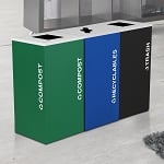 Kaleidoscope Three-Stream Recycling Container - Configurable