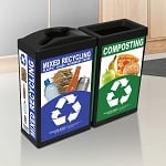 ErgoCan Two-Stream Recycling Station - Configurable