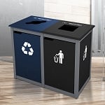 Keene Topload Double Recycling Station - Configurable